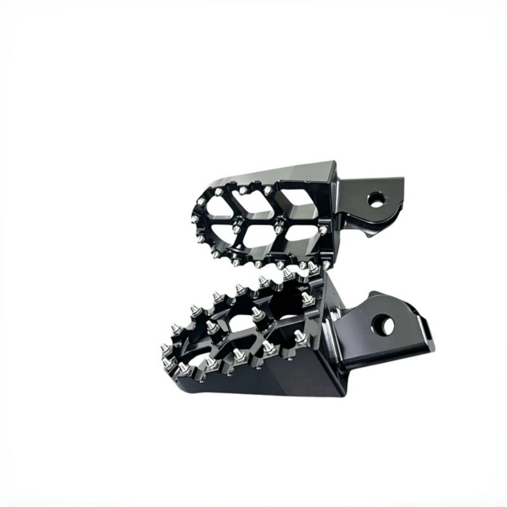 Sur Ron Light Bee X Wide CNC Foot Pegs Black 6061-T6 Anti-Slip Offroad Upgrade