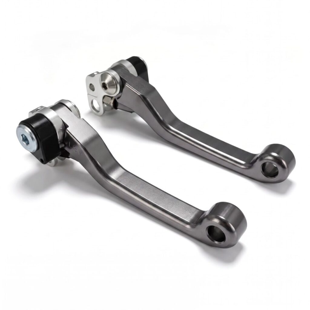 CNC folding adjustable brake lever for Sur-Ron Light Bee and Segway X160, black anodized finish