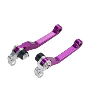 CNC folding adjustable brake lever for Sur-Ron Light Bee and Segway X160, purple anodized finish