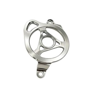 CNC aluminum side motor cover for Sur-Ron Light Bee X/S and Segway X160/X260, silver anodized finish